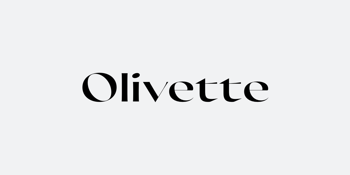 Example font Olivette CF #1